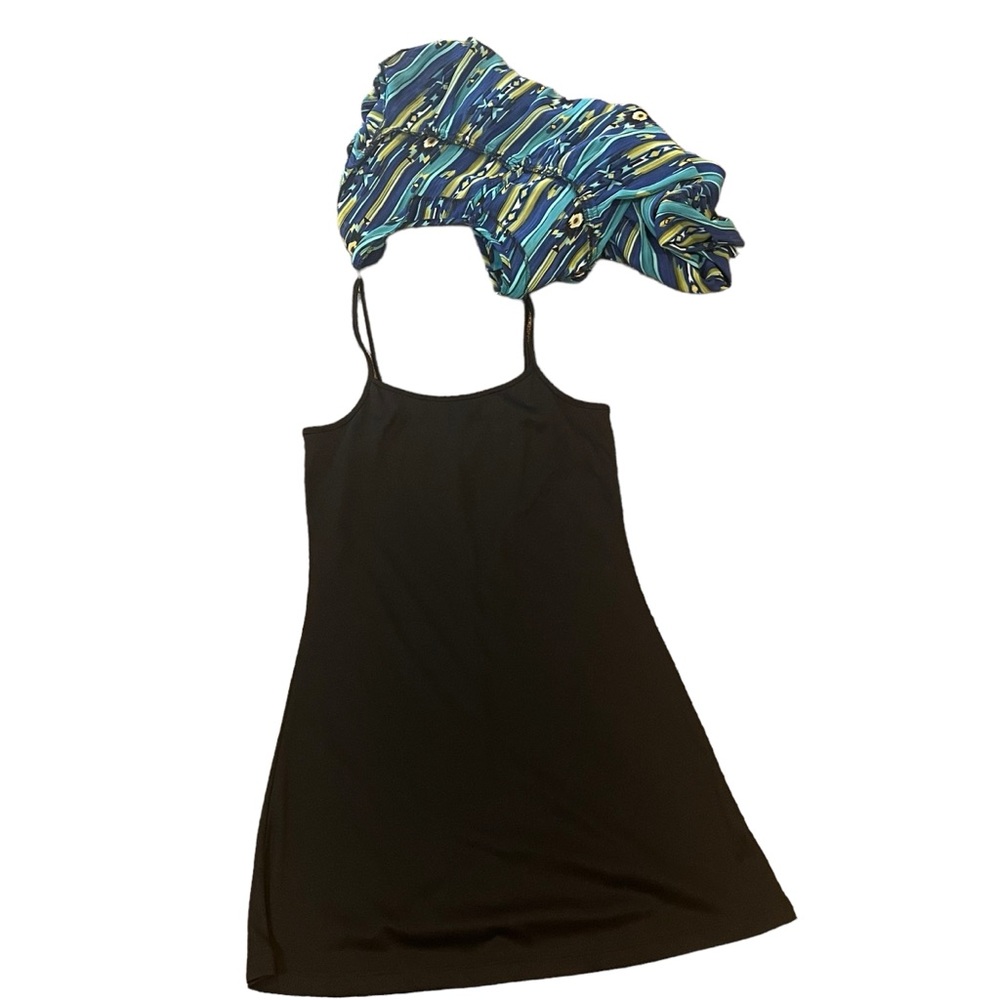 6 DEGREES short shift dress size small blue green lined new with tags - Picture 4 of 11